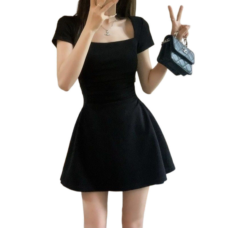 Hepburn Style Little Black Dress A- Line Skirt